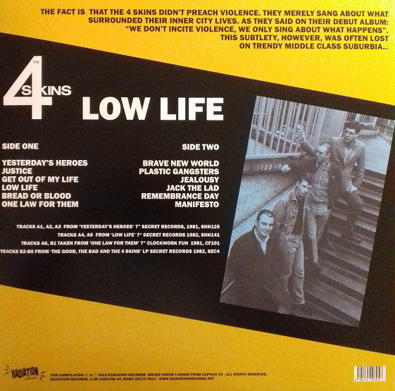 4 Skins "Low Life" LP
