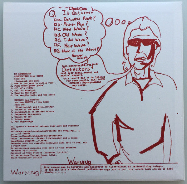 Crap Detectors "My Generation Comprised From Birth" LP