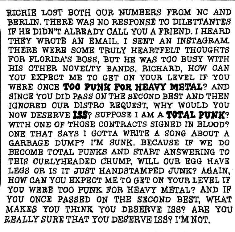 ISS "Too Punk For Heavy Metal"  7"