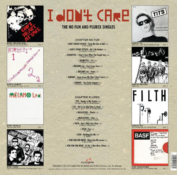 V/A I Don't Care The No Fun and Plurex Singles 1978 LP