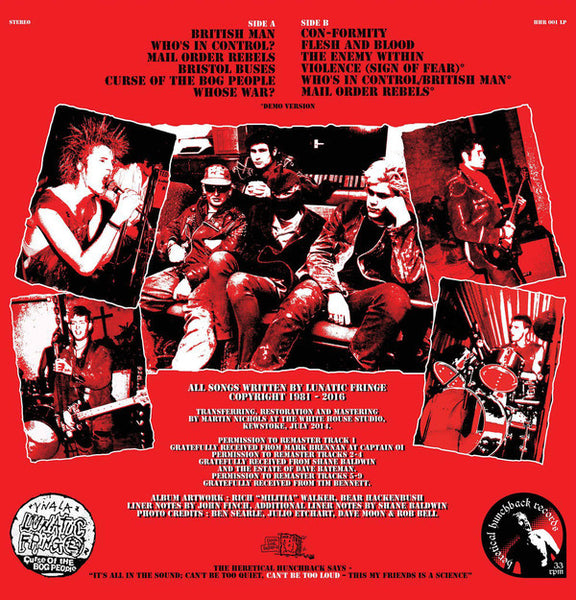 Lunatic Fringe "Eggsistential Crisis Studio Recordings 1981-1984" LP