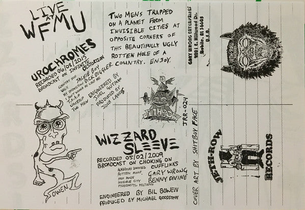 Urochromes / Wizzard Sleeve "Two Mens. Live At WFMU" Split LP