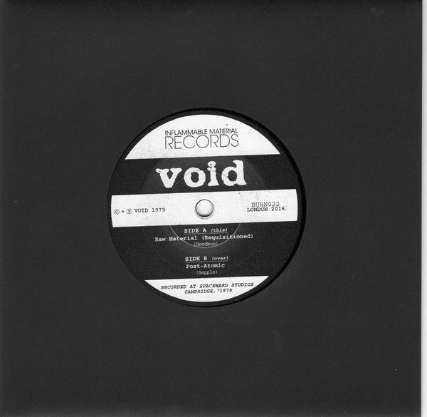 Void "Raw Material / Post-Atomic" 7" + Zine