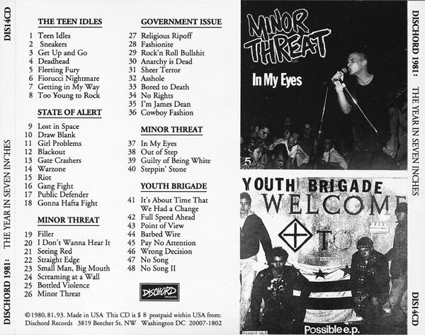 V/A "Dischord 1981: The Year In Seven Inches" CD