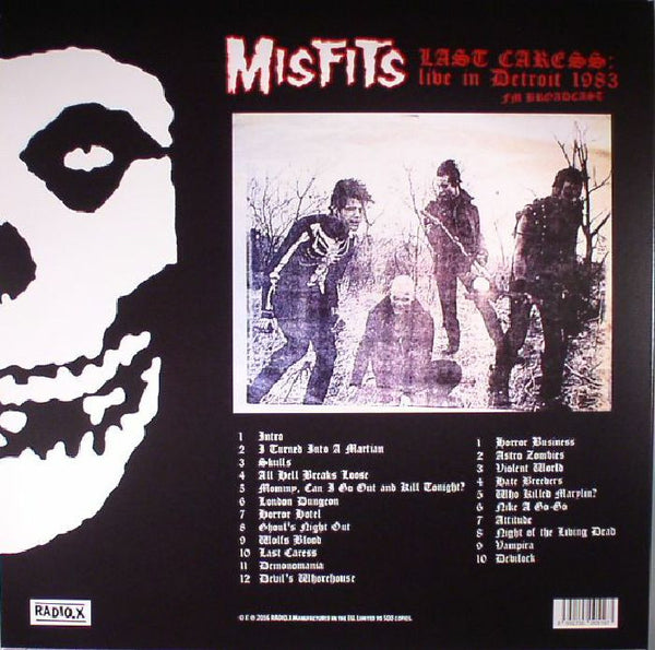Misfits "Last Caress Live In Detroit 1983 FM Broadcast" LP