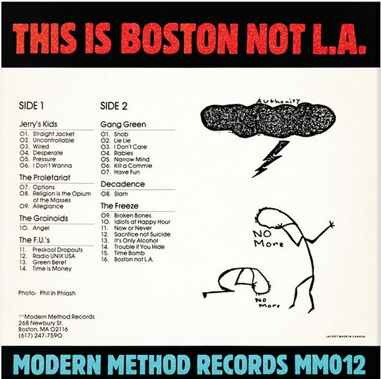 V/A "This Is Boston, Not L.A." LP